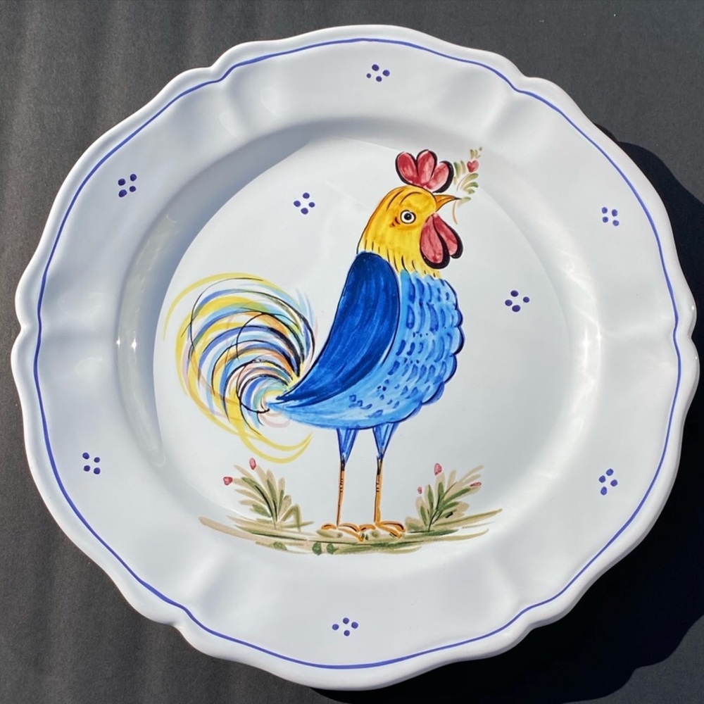 Deruta Rooster Dinner Plate Ceramiche Made In Italy